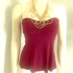 Halter top with gold hardware